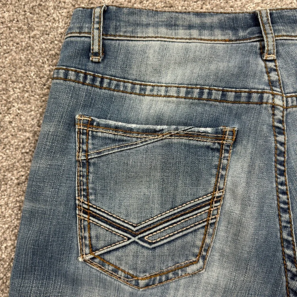 BKE Tyler Jeans Men's 33 XXL Straight Leg Blue Stretch Denim 38 Inseam